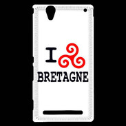 Coque Sony Xperia T2 Ultra I love Bretagne 2