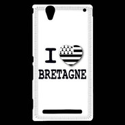 Coque Sony Xperia T2 Ultra I love Bretagne 3