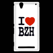 Coque Sony Xperia T2 Ultra I love BZH