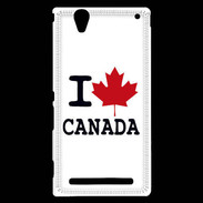 Coque Sony Xperia T2 Ultra I love Canada 2
