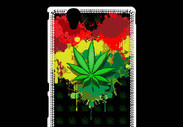 Coque Sony Xperia T2 Ultra Feuille de cannabis et cœur Rasta