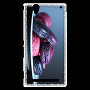 Coque Sony Xperia T2 Ultra Macaron mauve PR 10