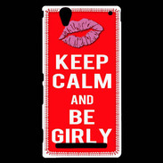 Coque Sony Xperia T2 Ultra Keep calm Girly Rouge