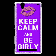 Coque Sony Xperia T2 Ultra Keep Calm Girly Violet