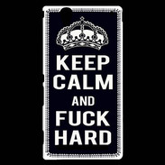 Coque Sony Xperia T2 Ultra Keep Calm Fuck hard Noir