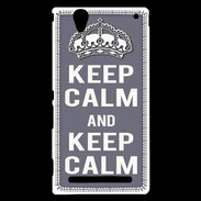 Coque Sony Xperia T2 Ultra Keep Calm Gris