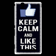 Coque Sony Xperia T2 Ultra Keep Calm Like This Noir