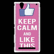 Coque Sony Xperia T2 Ultra Keep Calm Like This Rose