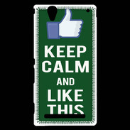 Coque Sony Xperia T2 Ultra Keep Calm Like This Vert
