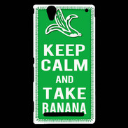 Coque Sony Xperia T2 Ultra Keep Calm Take Banana Vert