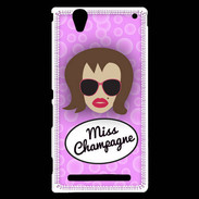 Coque Sony Xperia T2 Ultra Miss Champagne Chatain
