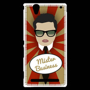 Coque Sony Xperia T2 Ultra Mister Business Brun