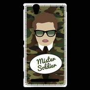 Coque Sony Xperia T2 Ultra Mister Soldier Chatain