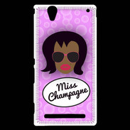 Coque Sony Xperia T2 Ultra Miss Champagne Black