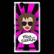 Coque Sony Xperia T2 Ultra Miss Swag Chatain