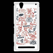 Coque Sony Xperia T2 Ultra Adishatz All Over Rugby
