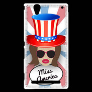 Coque Sony Xperia T2 Ultra Miss USA Chatain