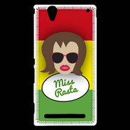 Coque Sony Xperia T2 Ultra Miss Rasta Chatain
