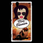 Coque Sony Xperia T2 Ultra Miss Réunion Brune