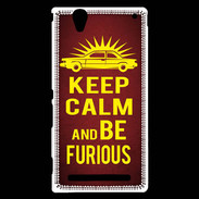 Coque Sony Xperia T2 Ultra Keep Calm and Be Furious Rouge
