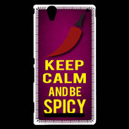 Coque Sony Xperia T2 Ultra Keep Calm and Be Spicy Rose