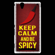Coque Sony Xperia T2 Ultra Keep Calm and Be Spicy Rouge