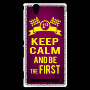 Coque Sony Xperia T2 Ultra Keep Calm and Be the First Rose