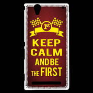Coque Sony Xperia T2 Ultra Keep Calm and Be the First Rouge
