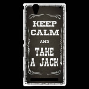 Coque Sony Xperia T2 Ultra Keep Calm and Take Jack Gris