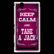 Coque Sony Xperia T2 Ultra Keep Calm and Take Jack Rose