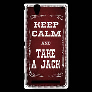 Coque Sony Xperia T2 Ultra Keep Calm and Take Jack Rouge