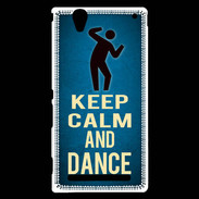Coque Sony Xperia T2 Ultra Keep Calm and Dance Bleu