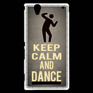 Coque Sony Xperia T2 Ultra Keep Calm and Dance Gris