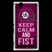 Coque Sony Xperia T2 Ultra Keep Calm and Fist Rose
