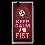 Coque Sony Xperia T2 Ultra Keep Calm and Fist Rouge