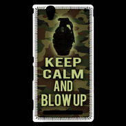 Coque Sony Xperia T2 Ultra Keep Calm and Grenade Camouflage