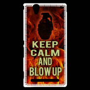 Coque Sony Xperia T2 Ultra Keep Calm and Grenade Feu