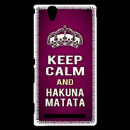 Coque Sony Xperia T2 Ultra Keep Calm and Hakuna Matata rose