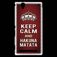 Coque Sony Xperia T2 Ultra Keep Calm and Hakuna Matata Rouge