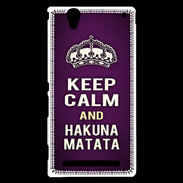 Coque Sony Xperia T2 Ultra Keep Calm and Hakuna Matata Violet