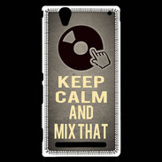 Coque Sony Xperia T2 Ultra Keep calm and Mix That Gris