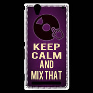 Coque Sony Xperia T2 Ultra Keep Calm and Mix That Violet