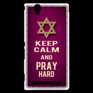 Coque Sony Xperia T2 Ultra Keep Calm and Pray jewish Rose