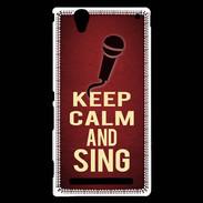 Coque Sony Xperia T2 Ultra Keep Calm and Sing Rouge