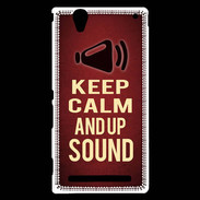 Coque Sony Xperia T2 Ultra Keep Calm and Up Sound Rouge