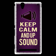 Coque Sony Xperia T2 Ultra Keep Calm and Up Sound Violet