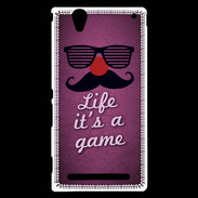 Coque Sony Xperia T2 Ultra Life It's a game Rose ZG
