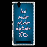 Coque Sony Xperia T2 Ultra LOL MDR bleu ZG