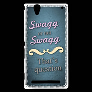 Coque Sony Xperia T2 Ultra Swag or Not bleu ZG