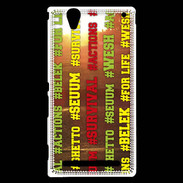 Coque Sony Xperia T2 Ultra Wesh Vert Jaune Sun